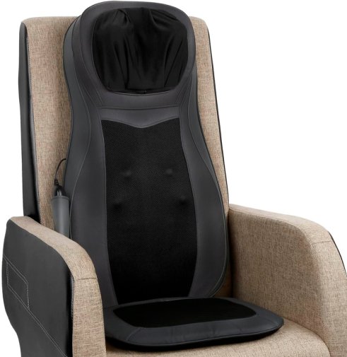 Масажна накидка на крісло Naipo Neck and Back з підігрівом і вібрацією MHBK-C2030 (Black)