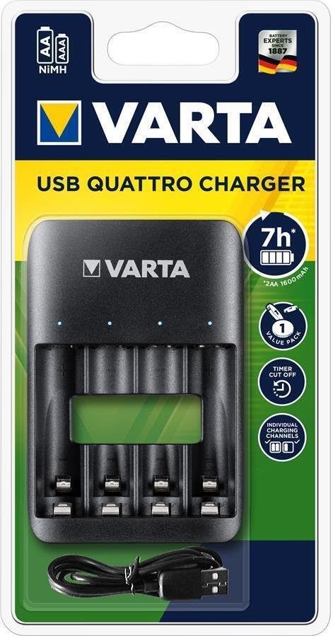Зарядний пристрій Varta Value USB Quattro Charger Pro (57652101401)