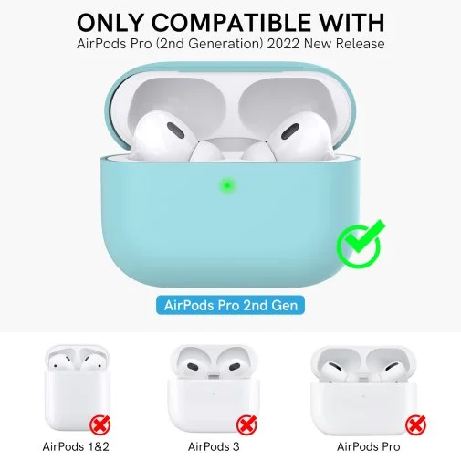 Фото: Чохол for AirPods Pro 2 - Silicon Case Two Parts Green № 10 | KTC