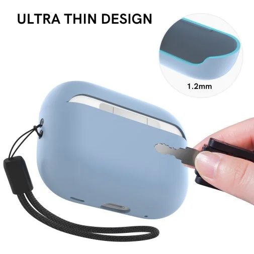 Фото: Чохол for AirPods Pro 2 - Silicon Case Two Parts Sky blue № 9 | KTC