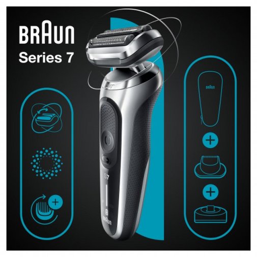Електробритва Braun Series 7 360 Flex 71-S4200cs Wet and Dry Silver/Black (81770266)