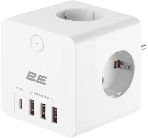 Фото: Мережевий фільтр 2E AD431WH 4xUSB White (2E-AD431WH) № 8 | KTC