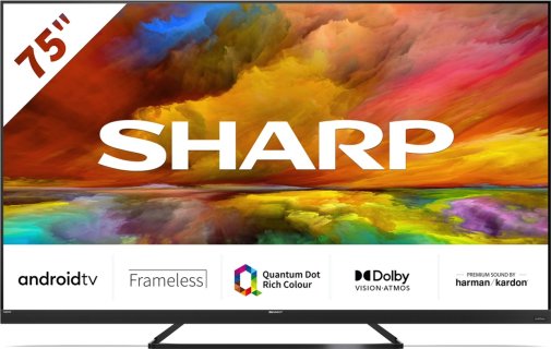 телевізор QLED Sharp 4T-C75EQ3EM2AG (Android TV, Wi-Fi, 3840×2160)