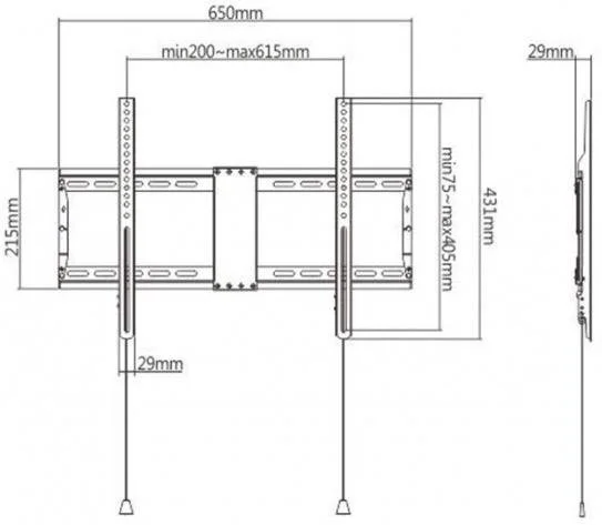Фото: Кронштейн Gembird WM-80F-01 Black № 5 | KTC