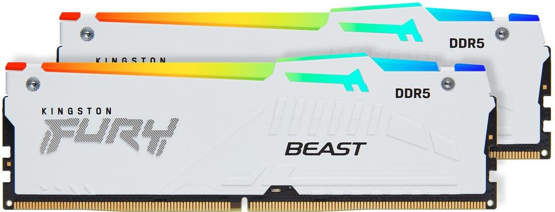 Оперативна пам’ять Kingston FURY (ex. HyperX) Beast RGB White DDR5 2x16GB (KF552C40BWAK2-32)