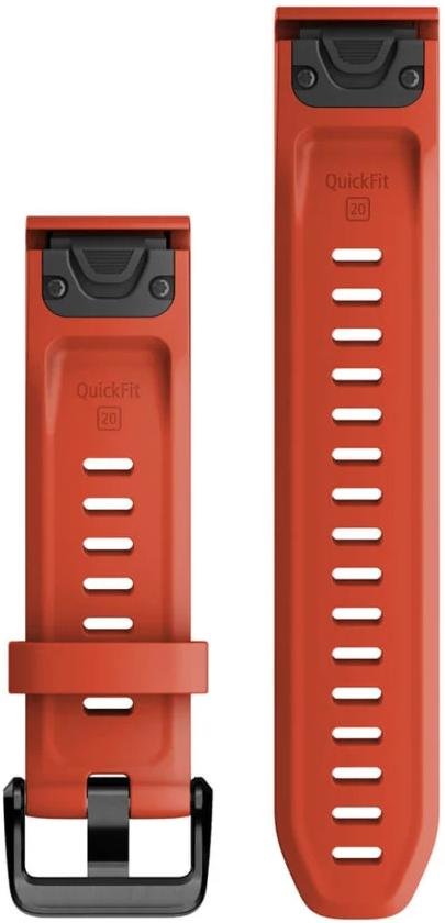 Ремінець Garmin for Fenix 7S - 20mm QuickFit Silicone Flame Red (010-13102-02)
