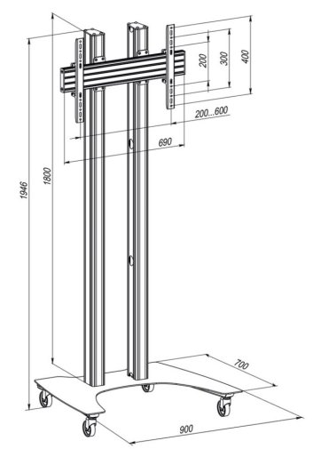 Кронштейн підлоговий KSL FSP642W Silver