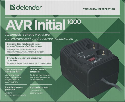 Стабілізатор Defender AVR Initial 1000VA (99018)