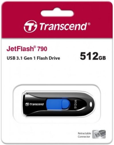Флешка USB Transcend JetFlash 790 512GB Black (TS512GJF790K)
