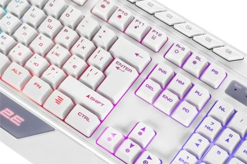 Фото: Клавіатура 2E KG315 RGB ENG/UKR USB White (2E-KG315UWT) № 15 | KTC