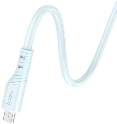 Кабель Hoco X97 Crystal AM / Micro USB 1m Light Blue (6931474799845)