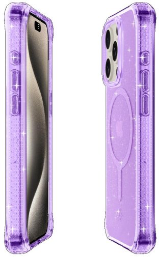 Чохол iTSkins for iPhone 15 Pro HYBRID R Spark with MagSafe Light purple (AP5X-HBSPM-LIPP)