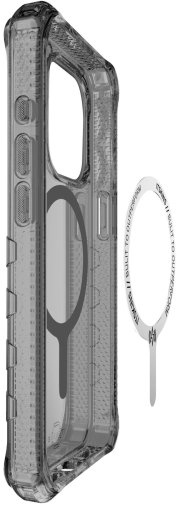 Чохол iTSkins for iPhone 15 Pro Max Supreme R Clear with MagSafe Graphite and graphite (AP5U-MGCLR-GRPR)