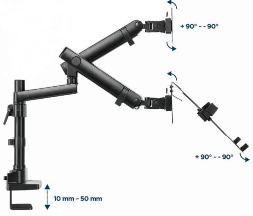Фото: Кронштейн Gembird MA-DA3-02 Black № 19 | KTC