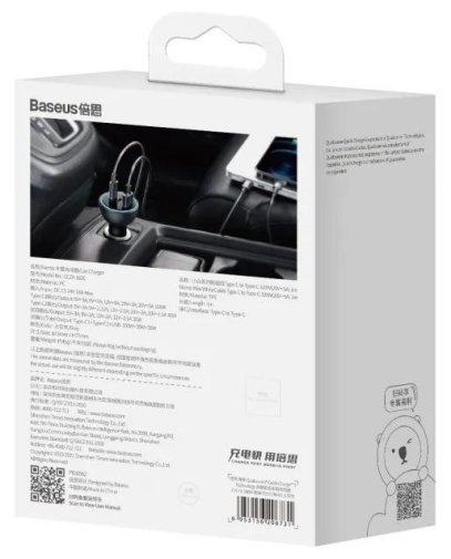 Автомобільний зарядний пристрій Baseus Qualcomm Multi-Port Fast Charge 160W Black (TZCCZM-0G)