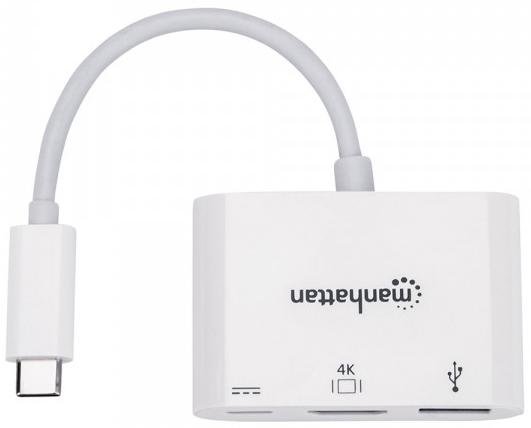 USB-хаб Manhattan 4in1 60W White (152945)