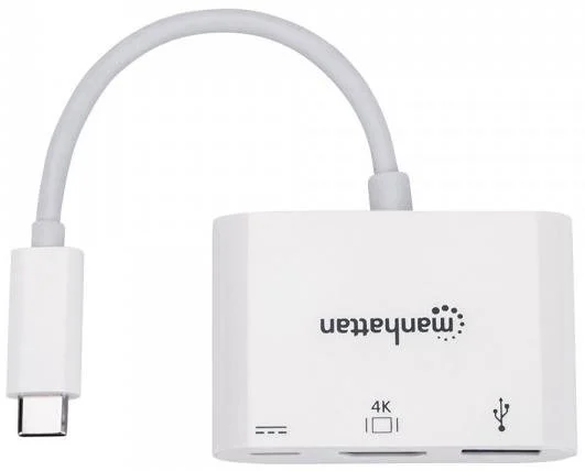 Фото: USB-хаб Manhattan 4in1 60W White (152945) № 7 | KTC