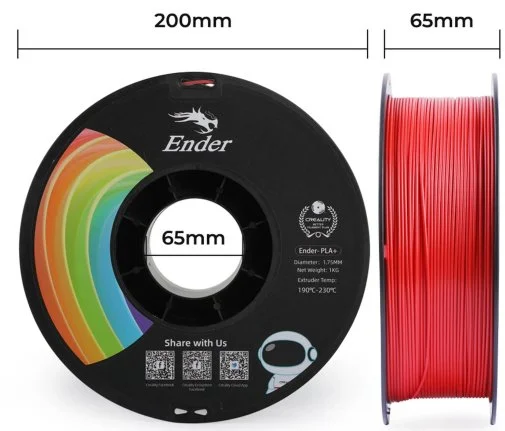 Фото: Пластик (філамент) для 3D друку Creality 3D PLA Plus Filament Red (3301010309) № 11 | KTC