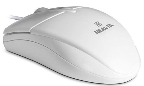 Миша Real-EL RM-211 White (EL123200014)