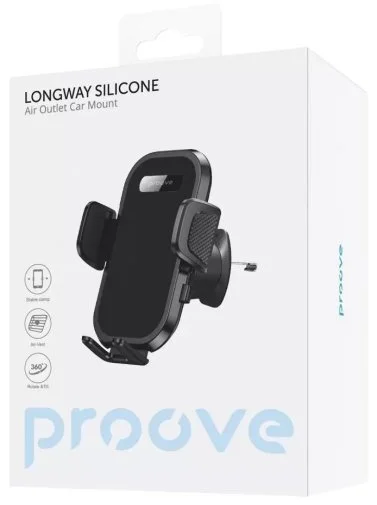 Фото: Кріплення для мобільного телефону Proove Longway Silicone Air Outlet Car Mount Black (CHLW00000001) № 11 | KTC