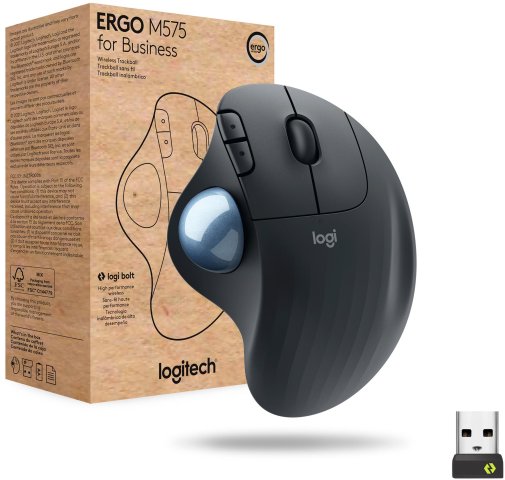 Миша Logitech Ergo M575 Trackball for Business Wireless Graphite (910-006221)