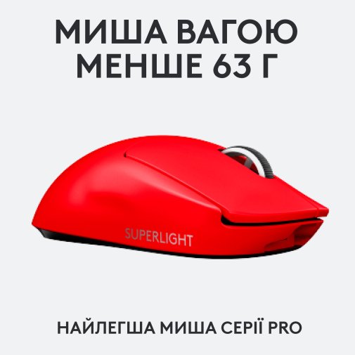 Миша Logitech G Pro X Superlight Red (910-006784)