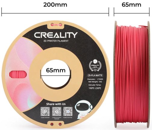 Філамент Creality 3D PLA Filament Matte Strawberry Red (3301010300)