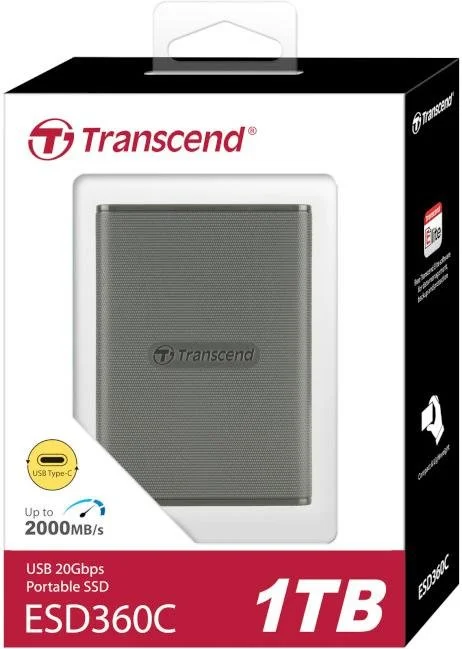Фото: Зовнішній SSD-накопичувач Transcend ESD360C 1TB Gray (TS1TESD360C) № 6 | KTC