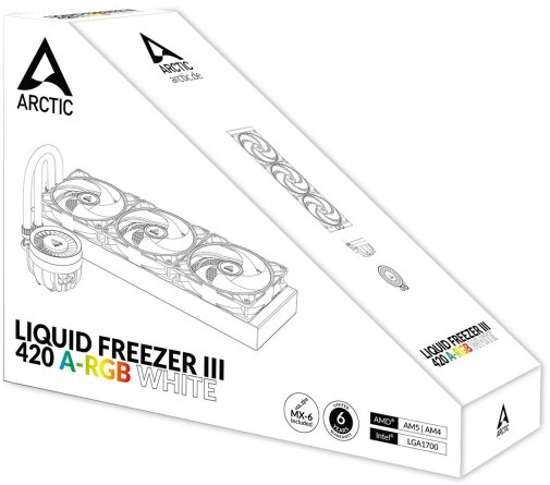 Система рідинного охолодження Arctic Liquid Freezer III 420 ARGB White (ACFRE00153A)