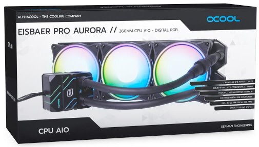 Система рідинного охолодження Alphacool Eisbaer Pro Aurora 360 CPU AIO (11771)
