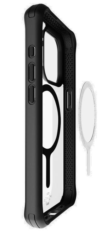  Чохол iTSkins for iPhone 15 Pro Max HYBRID R Sling 2.0 with MagSafe Black and transparent (AP5U-HMASL-BKTR)