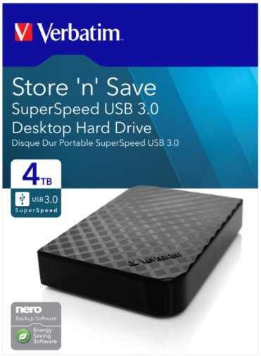 Зовнішній HDD Verbatim Store n Save 4TB Black (47685)