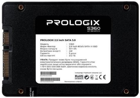 SSD-накопичувач ProLogix S360 SATA III 512GB (PRO512GS360)