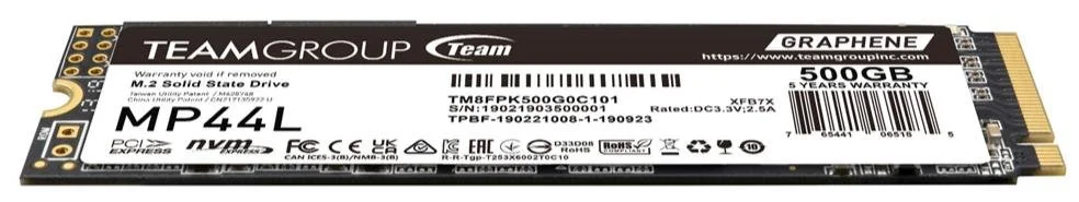 Фото: SSD-накопичувач Team MP44L PCIe 4.0 x4 NVMe 500GB (TM8FPK500G0C101) № 5 | KTC