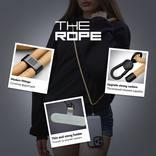 Rope Black Sand with White holder