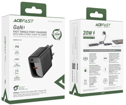Фото: Зарядний пристрій Acefast A82 GaN 20W Black (6974316283232) № 12 | KTC