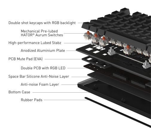 Gravity X TKL Aurum Orange Linear Black