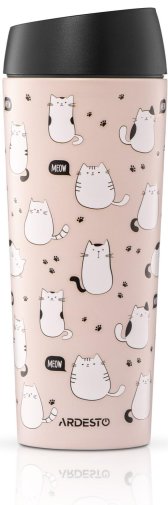 Термос Ardesto Coffee Time Cats 450 ml Brown AR2645FC