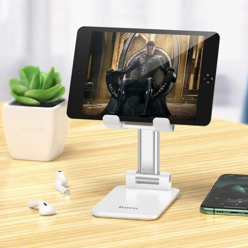 Універсальний тримач Hoco PH29A Carry Folding Desktop Stand White (6931474733917)