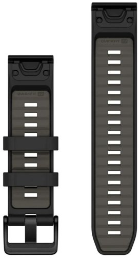 Ремінець Garmin for Fenix 8 QuickFit - 22mm Watch Bands Black/Pebble Gray Silicone (010-13392-00)