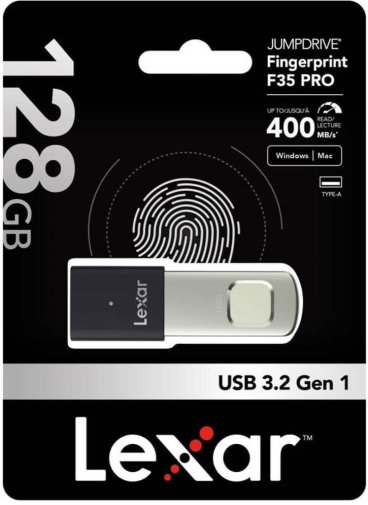 Флешка USB Lexar JumpDrive Fingerprint F35 Pro 128GB (LJDF35P128G-RNBNG)