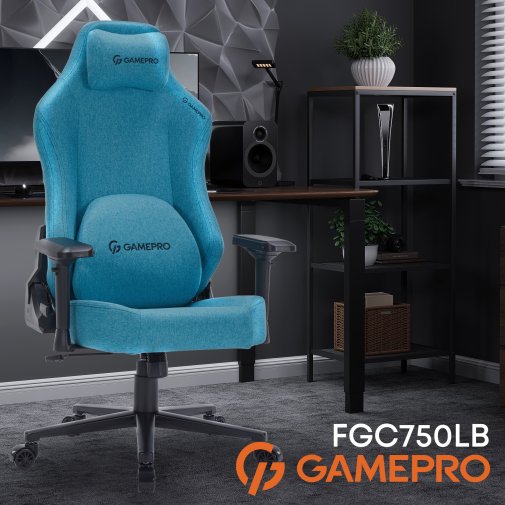 Крісло GamePro FGC750 Fabric Light Blue (FGC750LB)