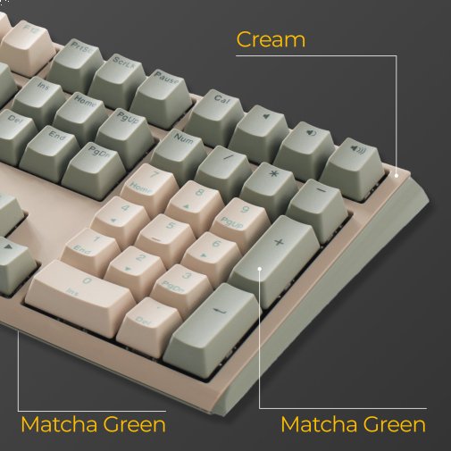 One 3 Cherry MX Silent Red ENG/UKR Matcha Cream