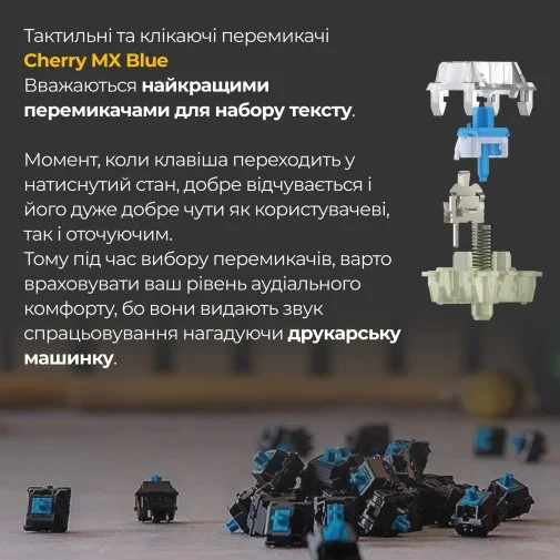 Фото: Клавіатура Ducky One 3 Cherry MX Blue RGB ENG/UKR Black (DKON2108ST-CUAPXCLAWSC1) № 21 | KTC