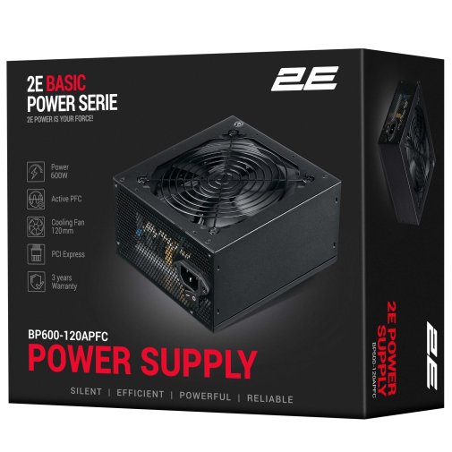 Блок живлення 2E 600W Basic Power (2E-BP600-120APFC)