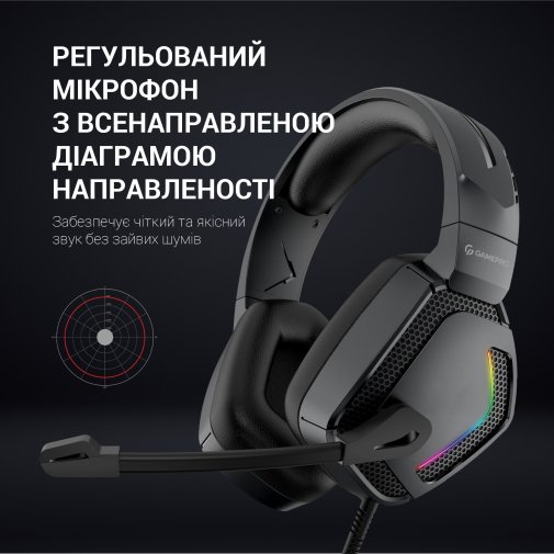 Гарнітура GamePro HS605 RGB Black