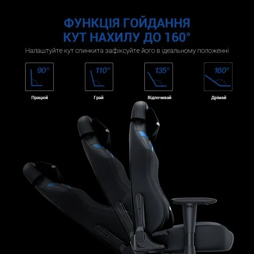 Фото: Крісло Anda Seat Luna Size L Black/Blue (AD18-44-BS-PV) № 32 | KTC
