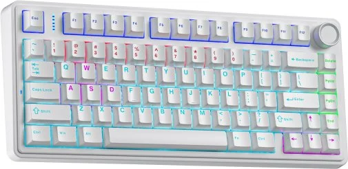 Фото: Клавіатура Aula F75 KRGD Red ENG/UKR USB White (6948391203225) № 7 | KTC