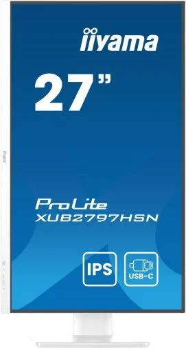 Фото: Монітор iiyama XUB2797HSN-W2 White - 27" IPS / 1920×1080 / 100 Гц / Adaptive Sync / Pivot / HAS № 16 | KTC