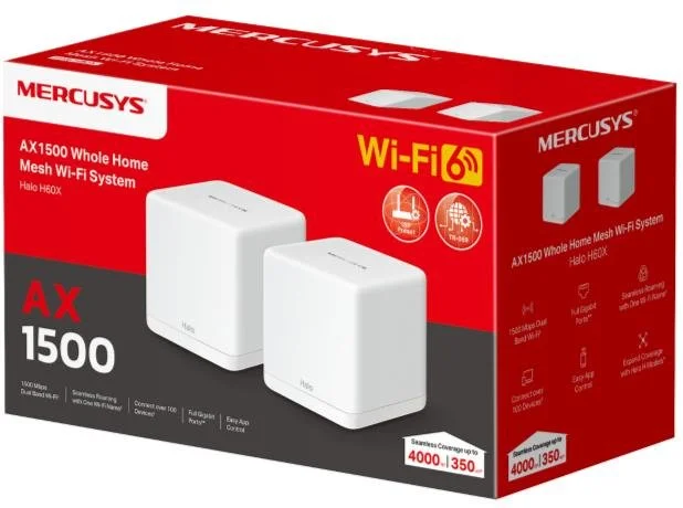 Фото: Wi-Fi система Mercusys Halo H60X (Halo H60X(2-pack)) № 6 | KTC